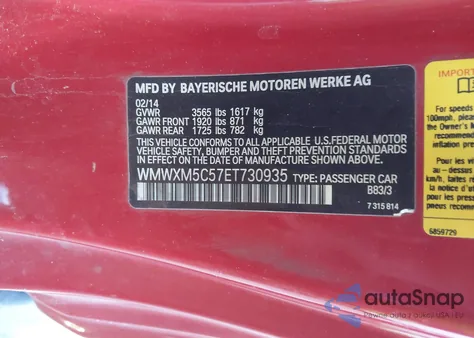 2014 Mini Hardtop Cooper z USA, uszkodzony, nr VIN WMWXM5C57ET730935